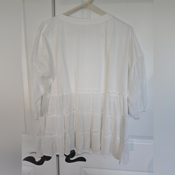 Peach Love California white ruffle top NWT - Picture 5 of 5